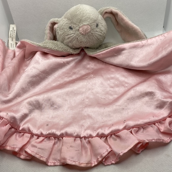 Baby Ganz Brighton Mini Blankie Grey Bunny Lovey Snuggler Security Blanket - Picture 6 of 11